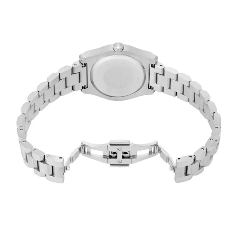 Emporio Armani Federica Pink Dial Silver-tone Ladies Watch- AR11658